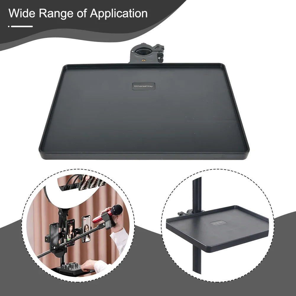 Stand Microphone Tray For 6-10cm Smartphone Width Phone Plastic Replacement Soundcard Tripod Accessories Black