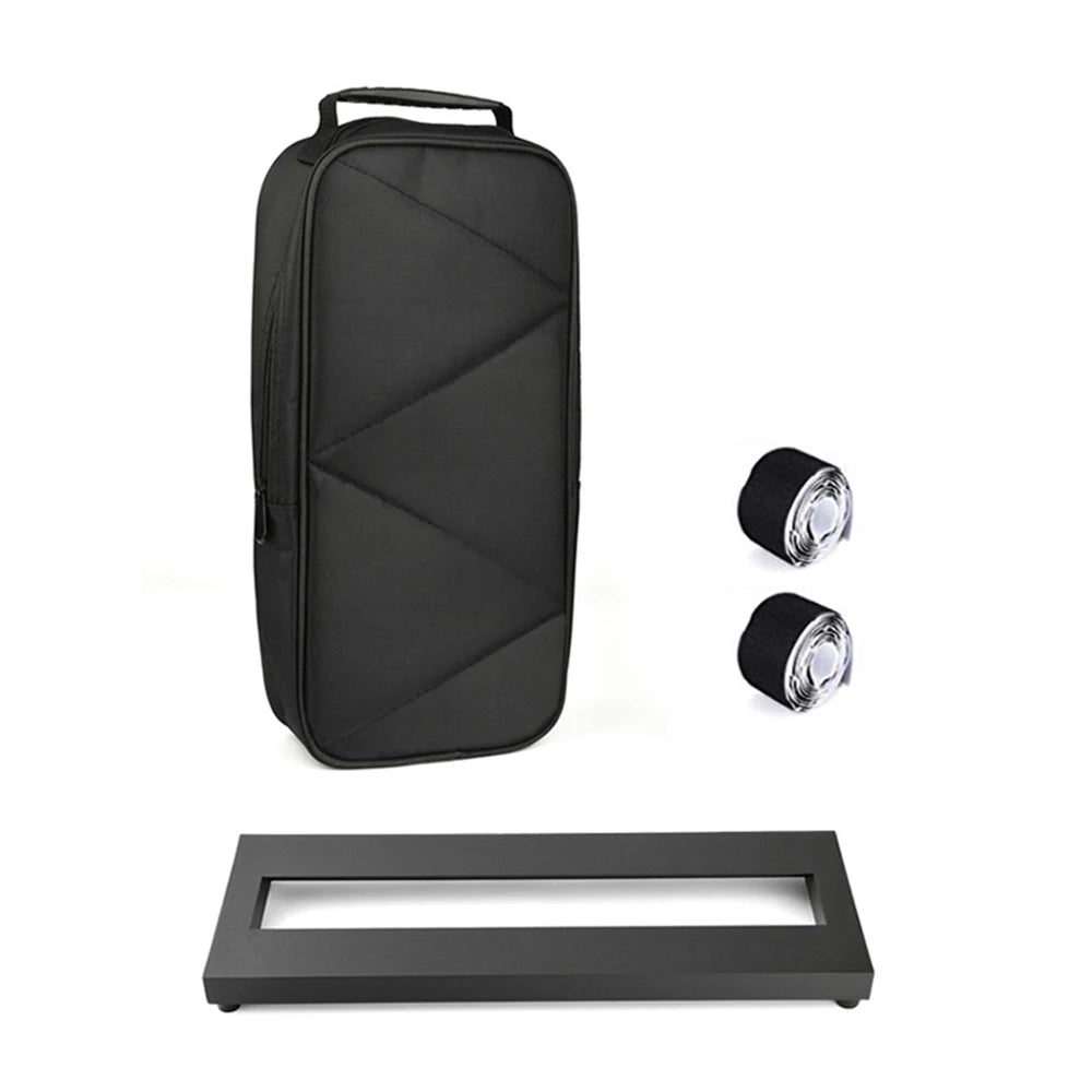 Small Size Guitar Effect Pedal Board Aluminum Alloy Pedalboard 15×4.9 Inch Carrying Bag Guitar Pedal Plate Guitar Accessories