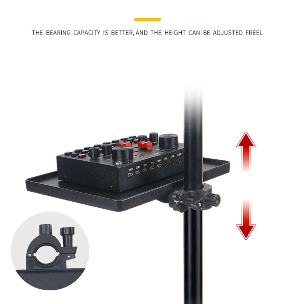 Stand Microphone Tray For 6-10cm Smartphone Width Phone Plastic Replacement Soundcard Tripod Accessories Black